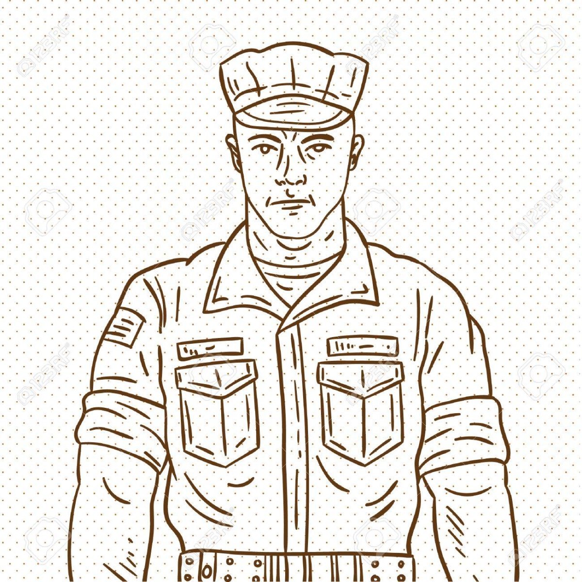 Солдат рисунок карандашом