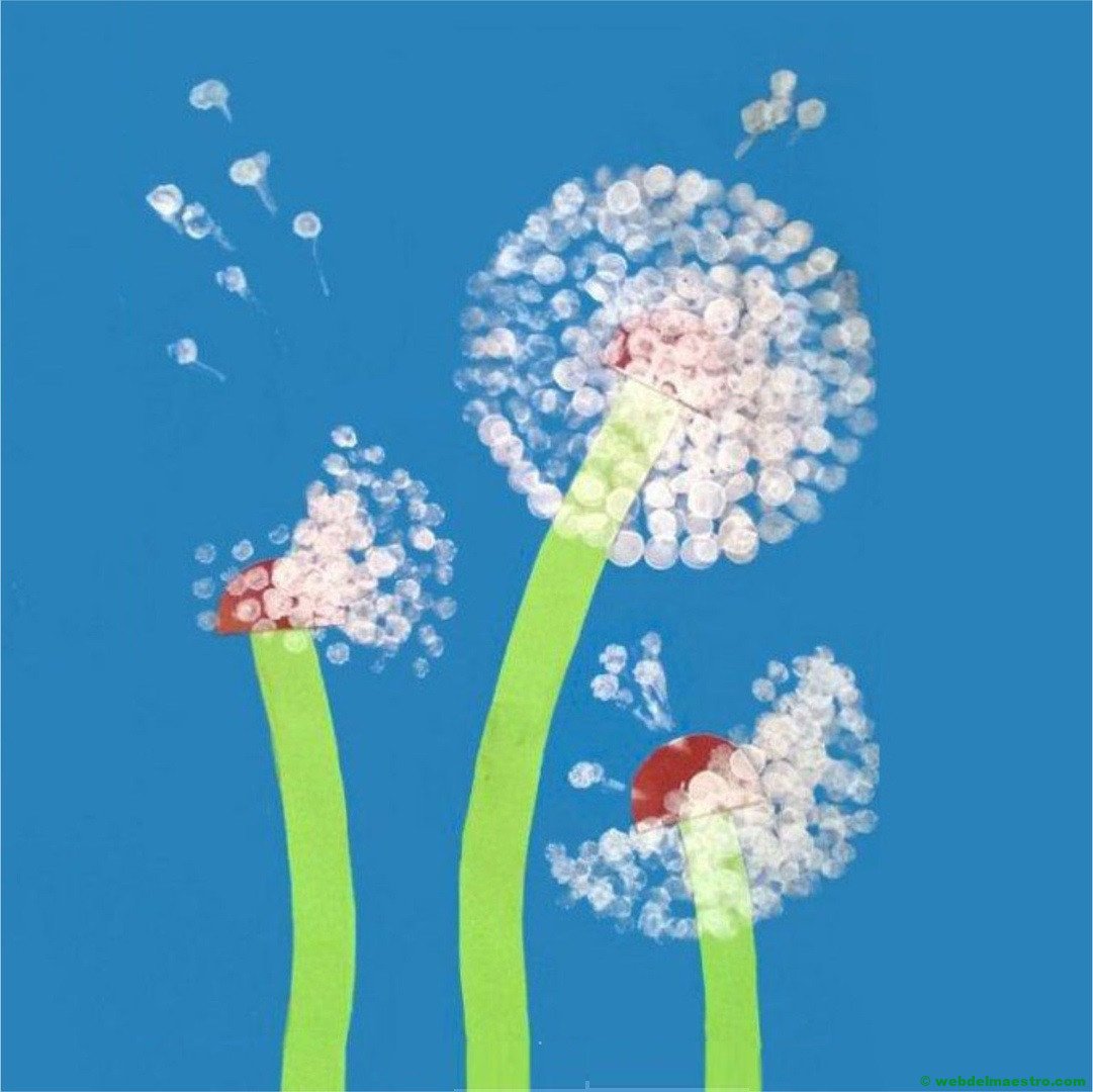 Цветы рисунок ватными палочками - 79 фото