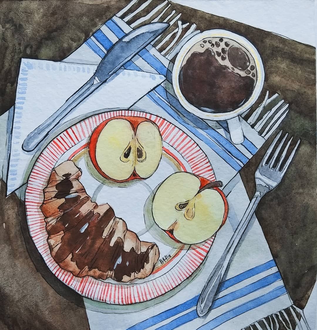 Скетч завтрак