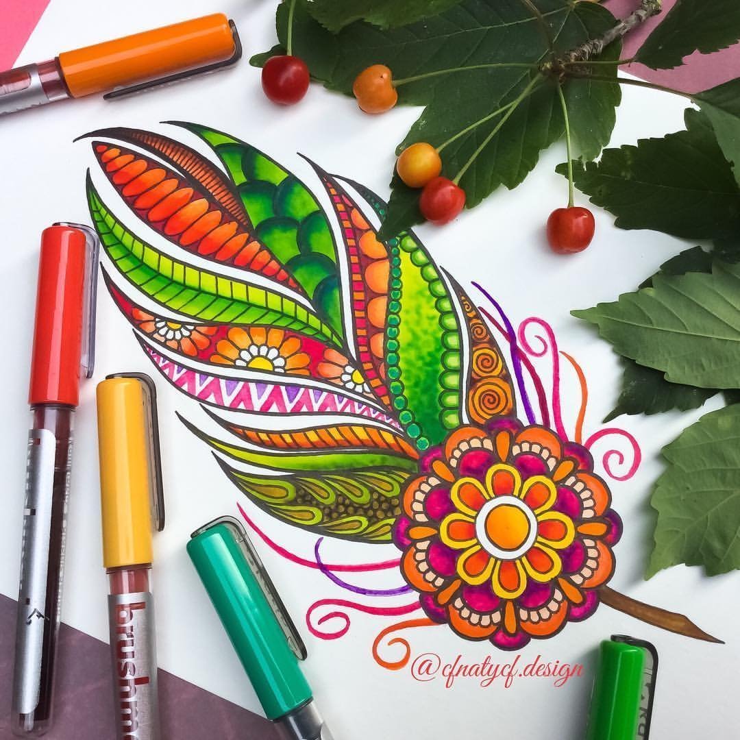 Рисунки птичек фломастерами