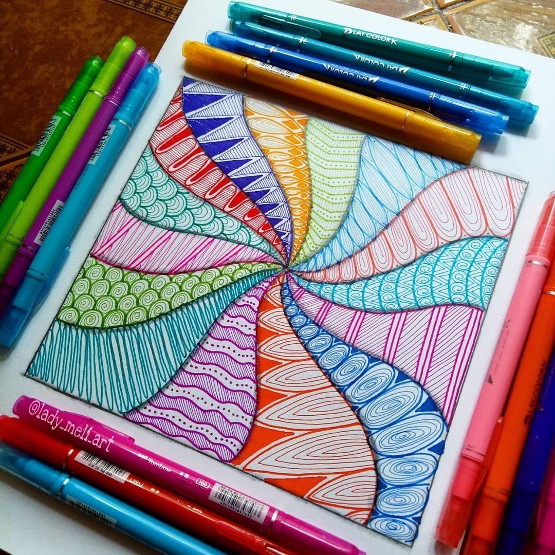 Яркие рисунки фломастерами