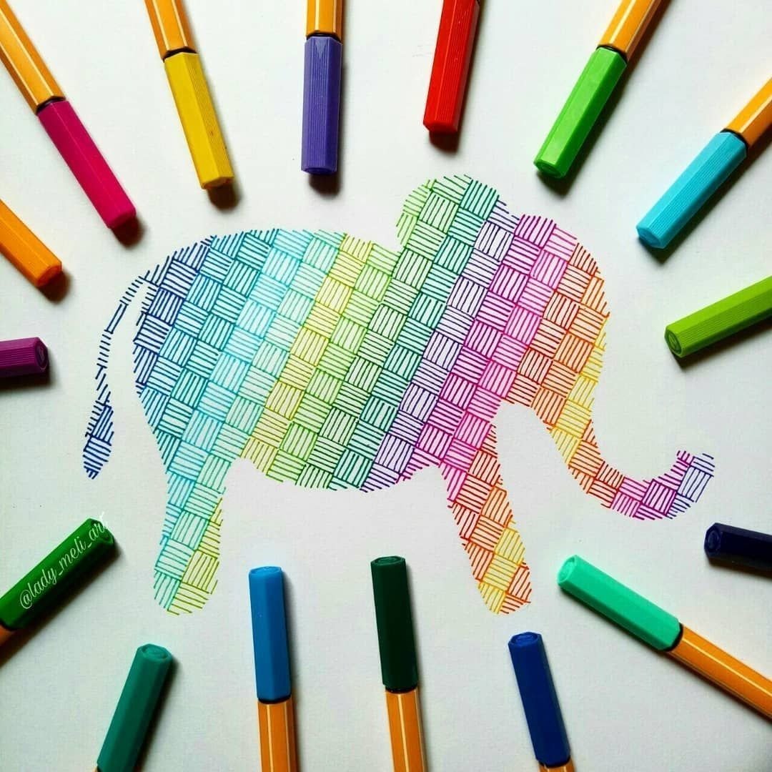 Картины фломастерами