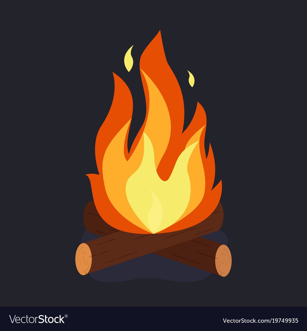 Дрова в камине рисунок для детей