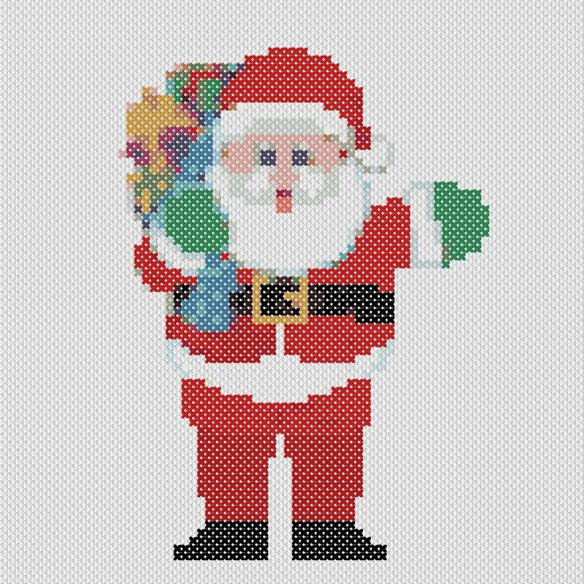 Пиксельный дед Мороз