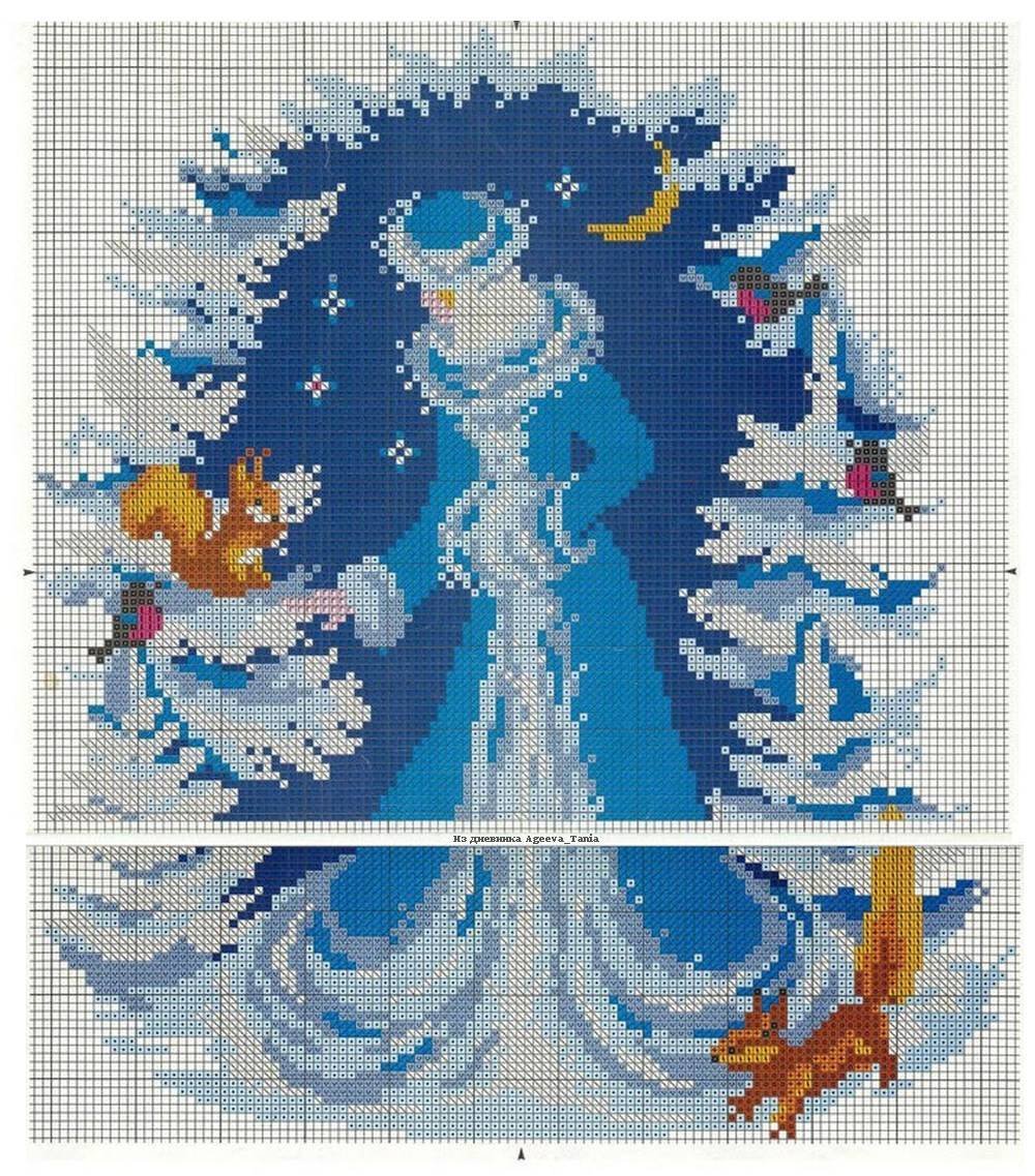 Вышивка Снегурочки