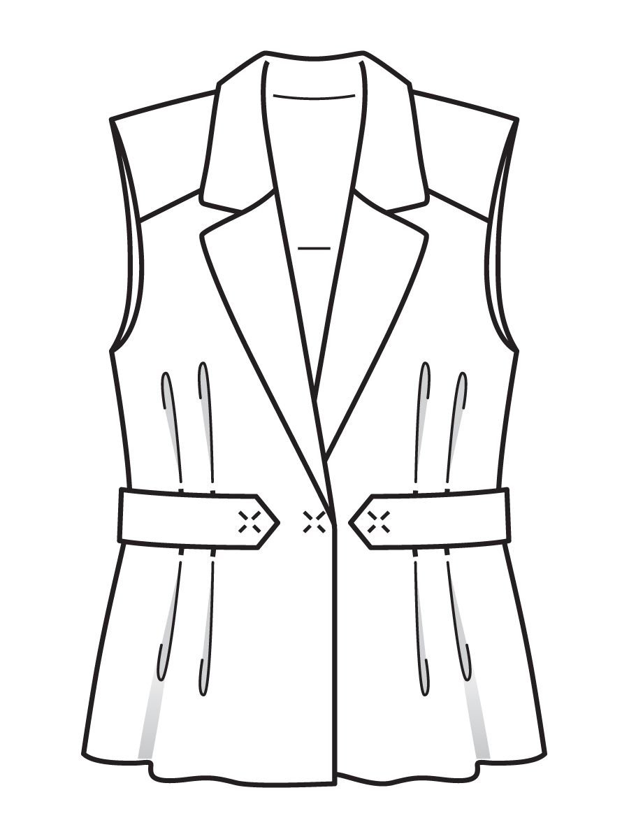 Жилет одежда набросок