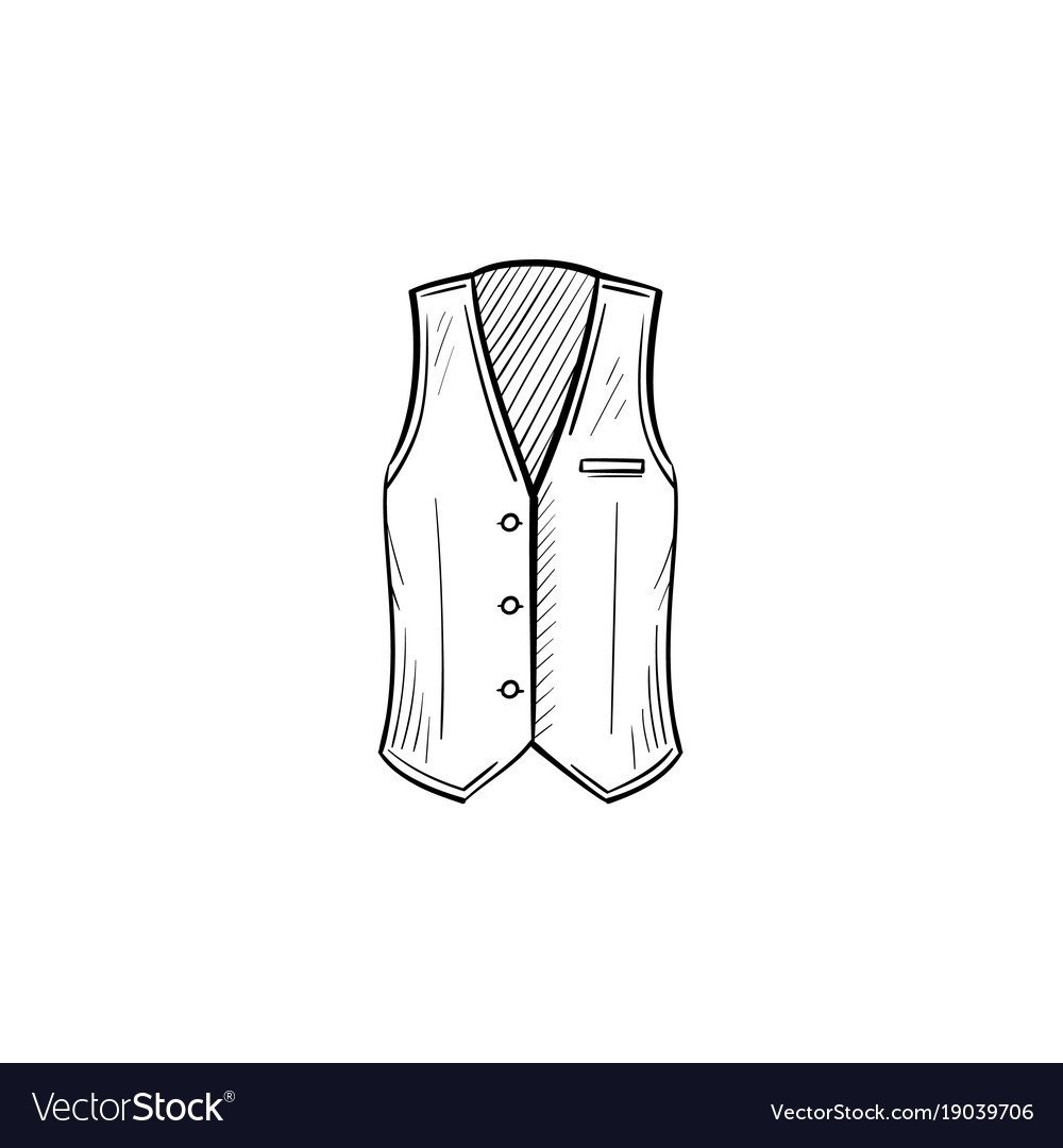 Эскиз жилетки мужской