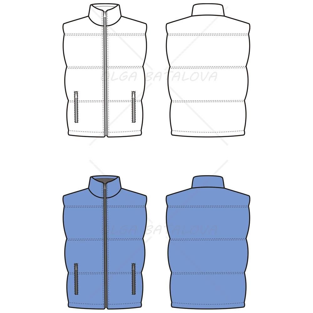 Burda удлиненный жилет