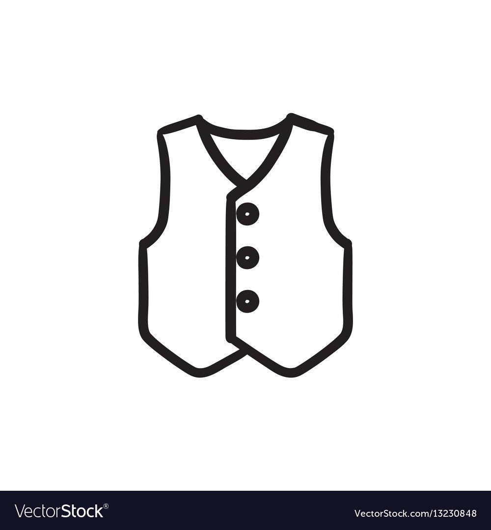 Скетч иконки жилетка