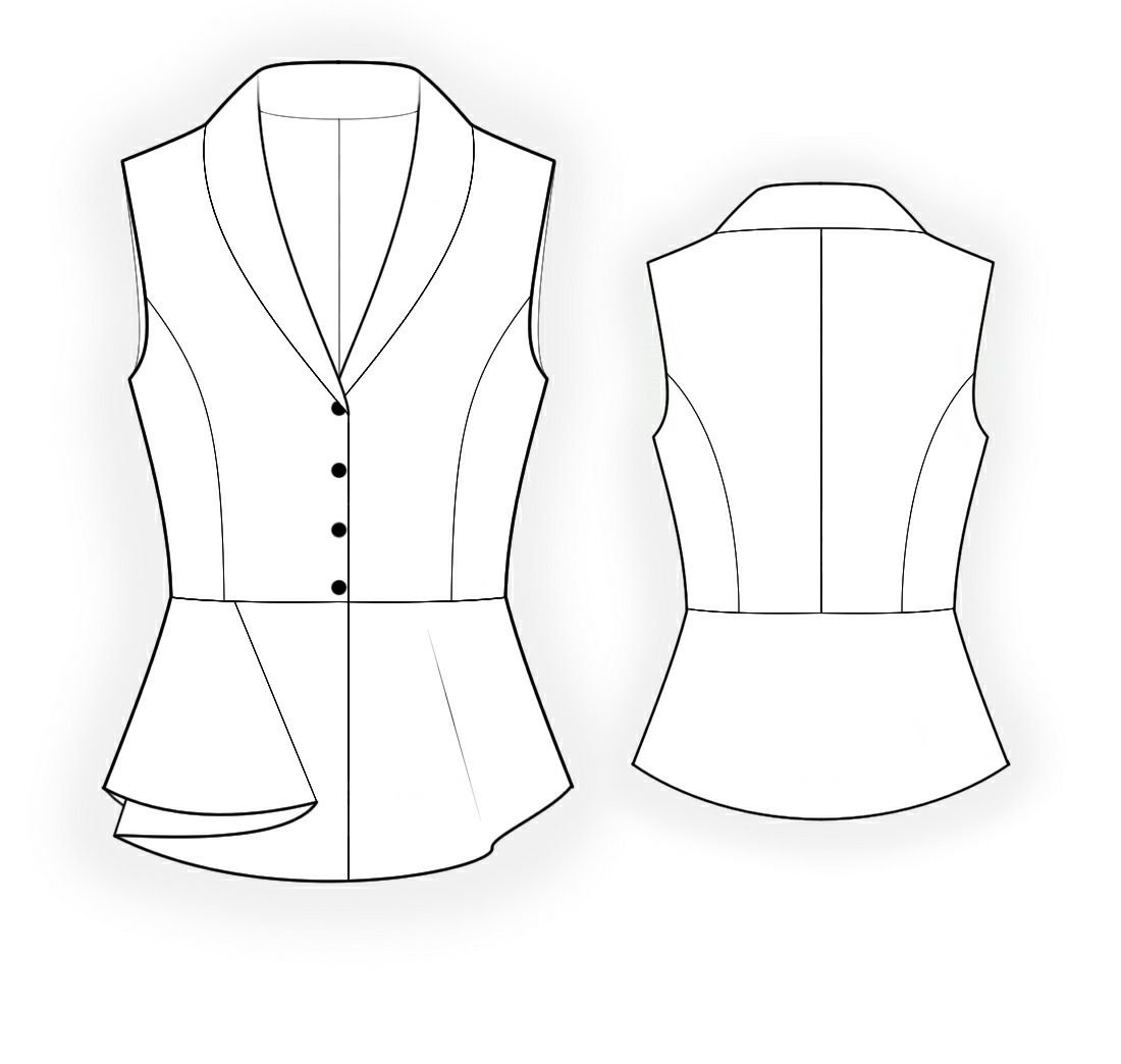 Мужской костюмный жилет выкройка