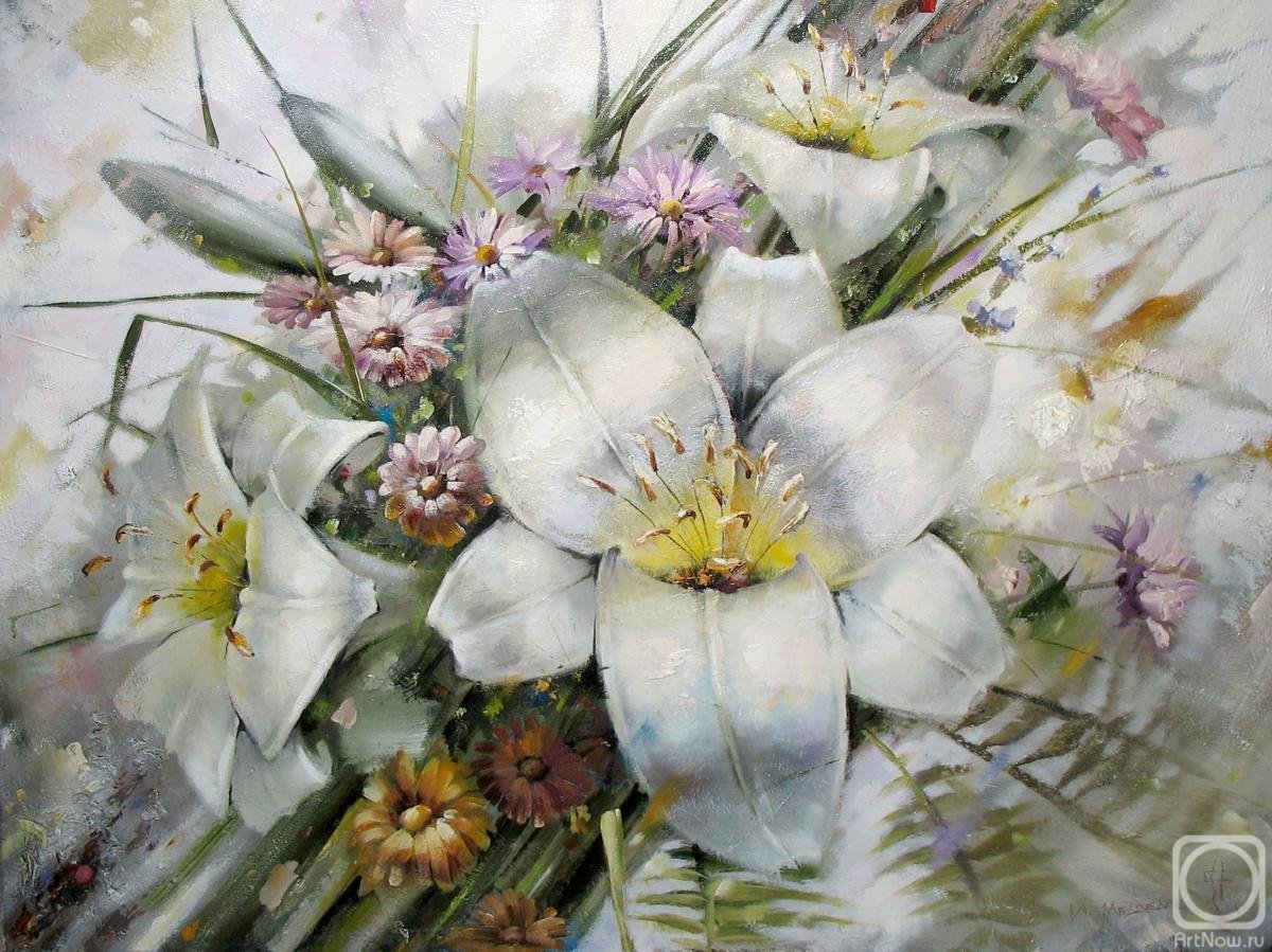 Лилии в живописи маслом