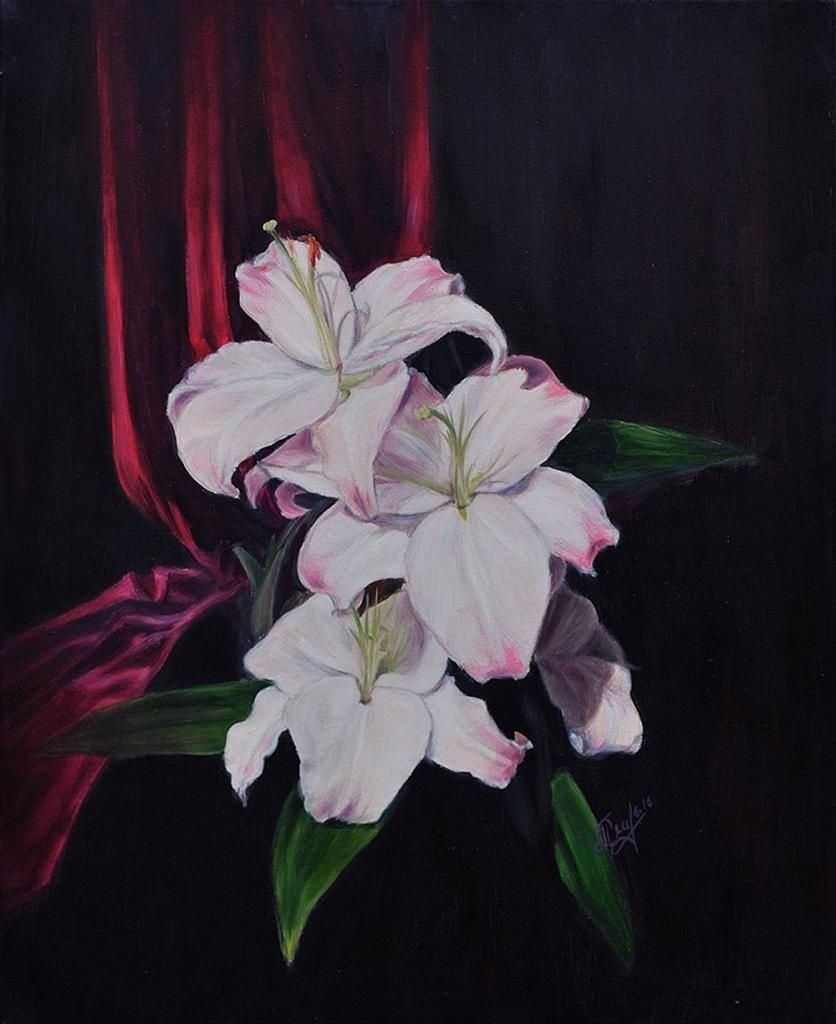 Мурманская художница Людмила картина лилии