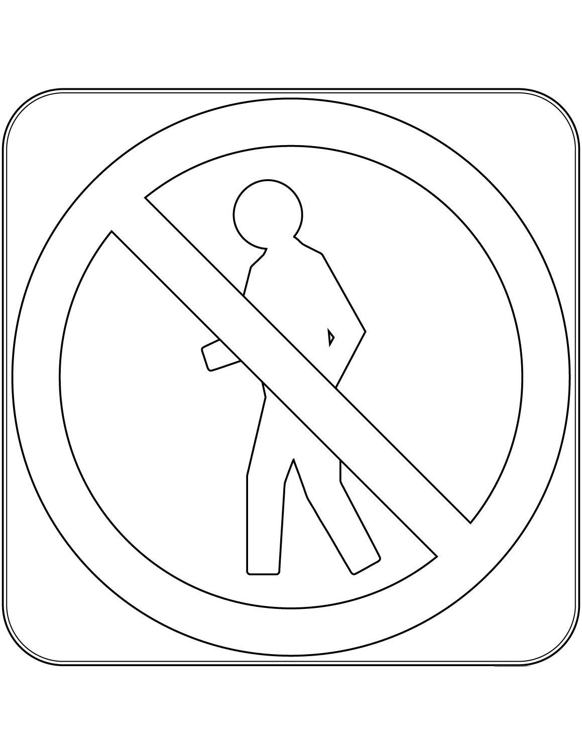 Движение пешеходов запрещено раскраска