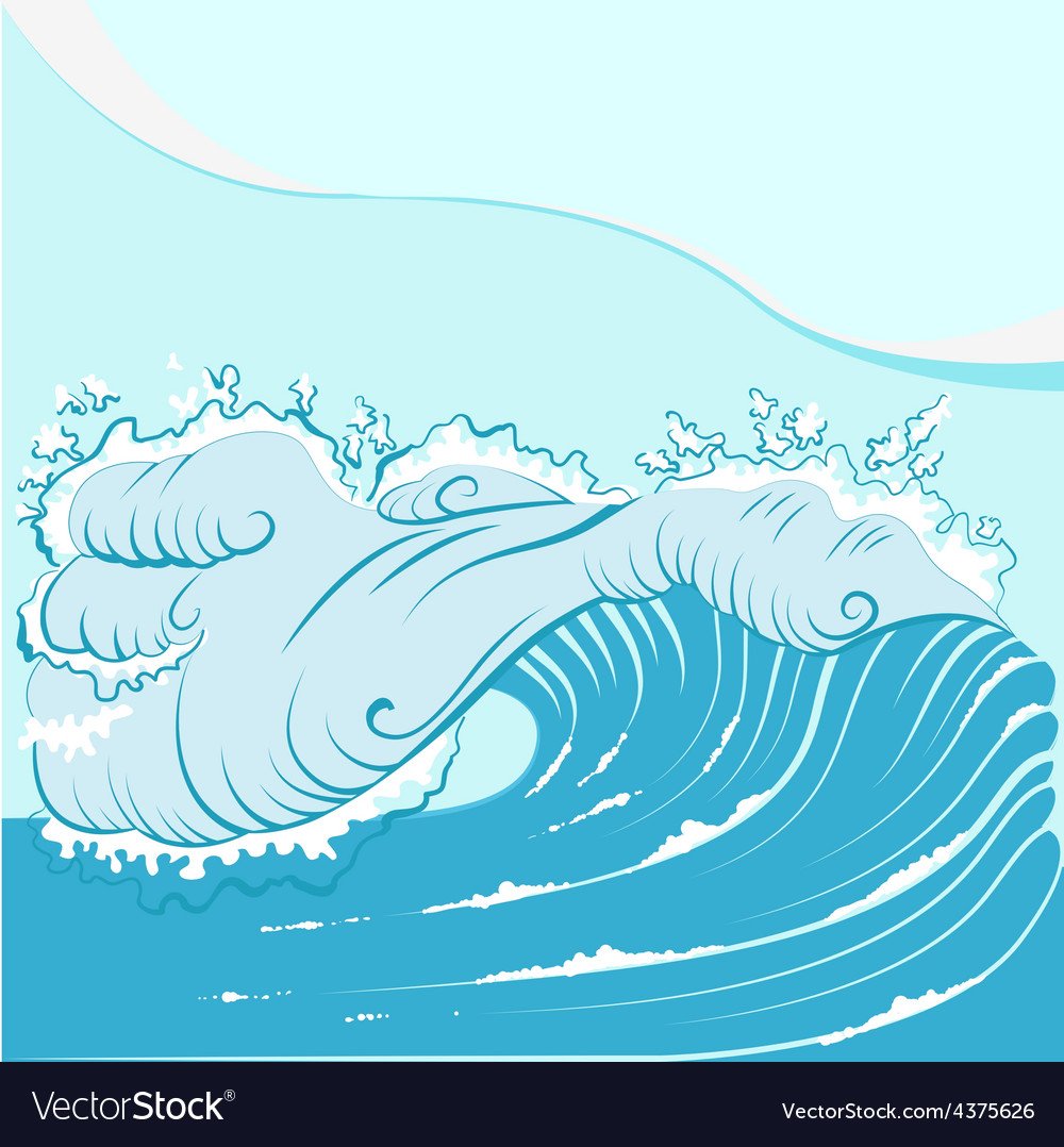 Волны в мультяшном стиле