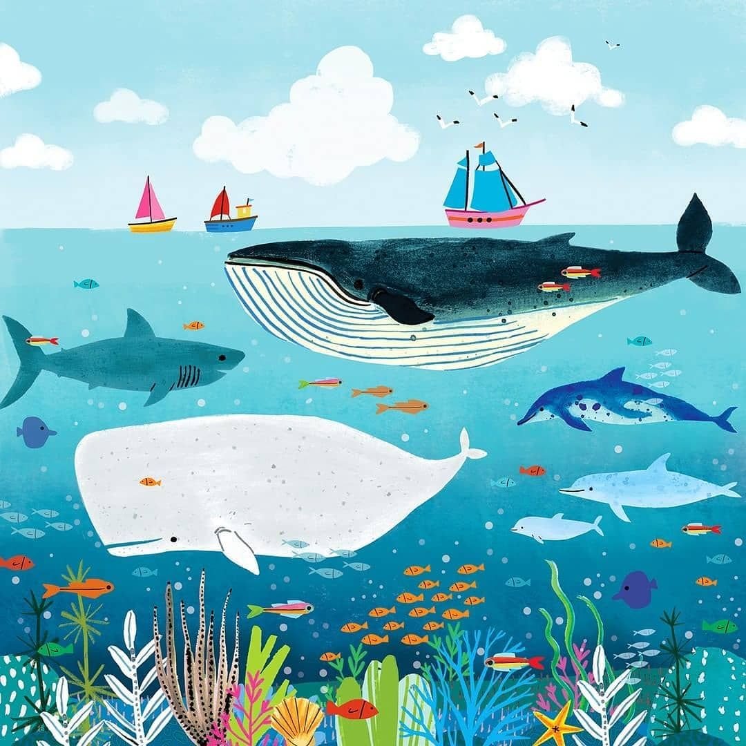 Океан в иллюстраторе