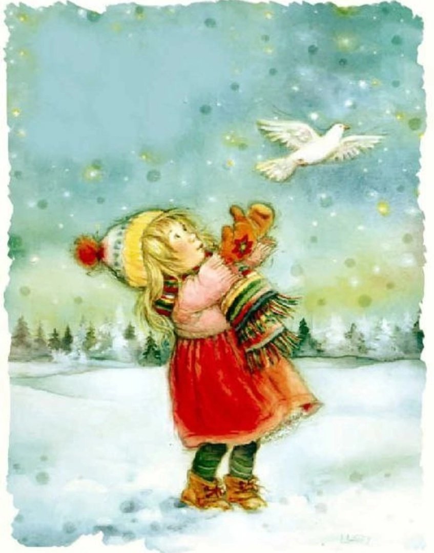 Детские рождественские рисунки