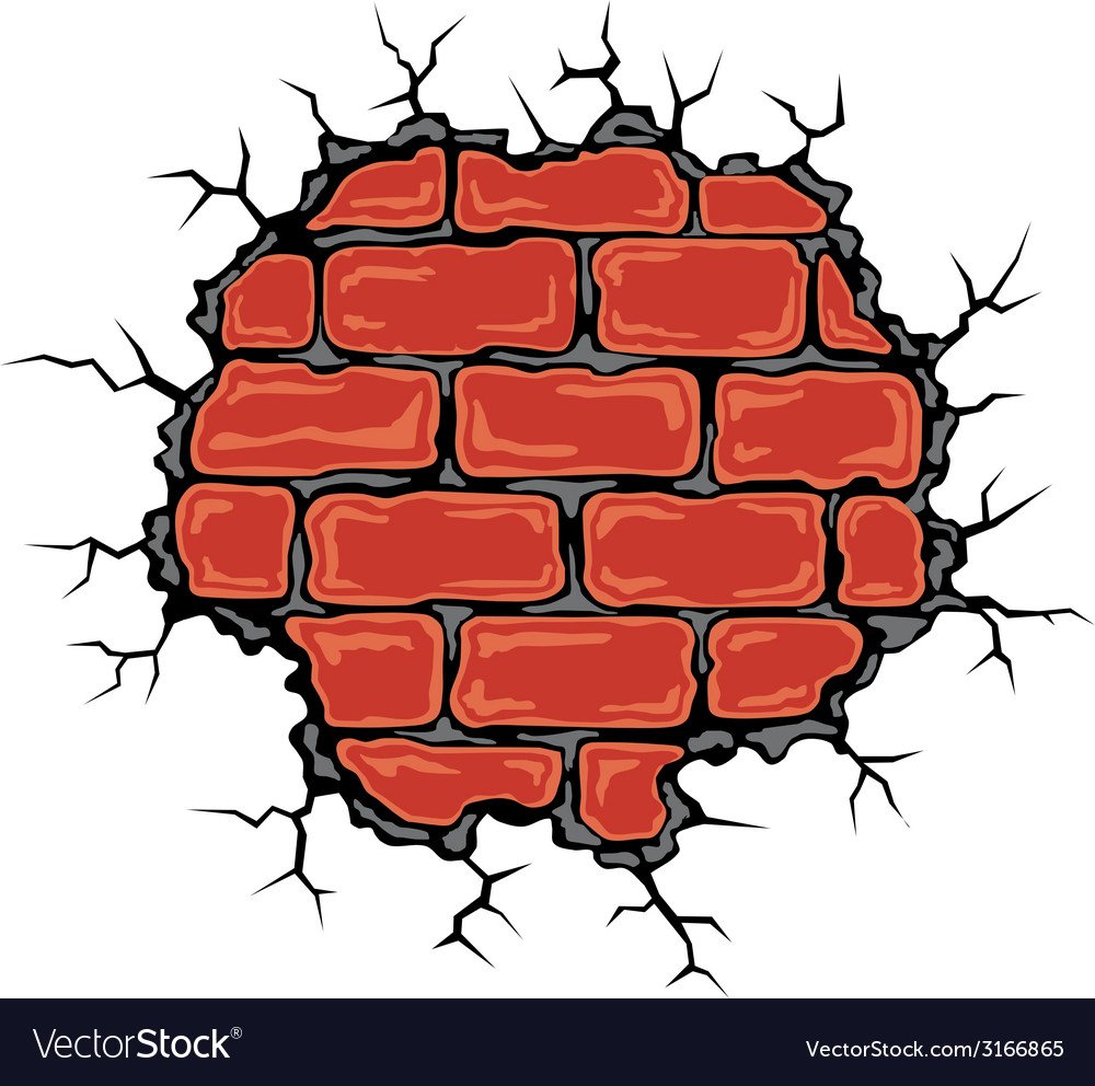 Скол стены вектор