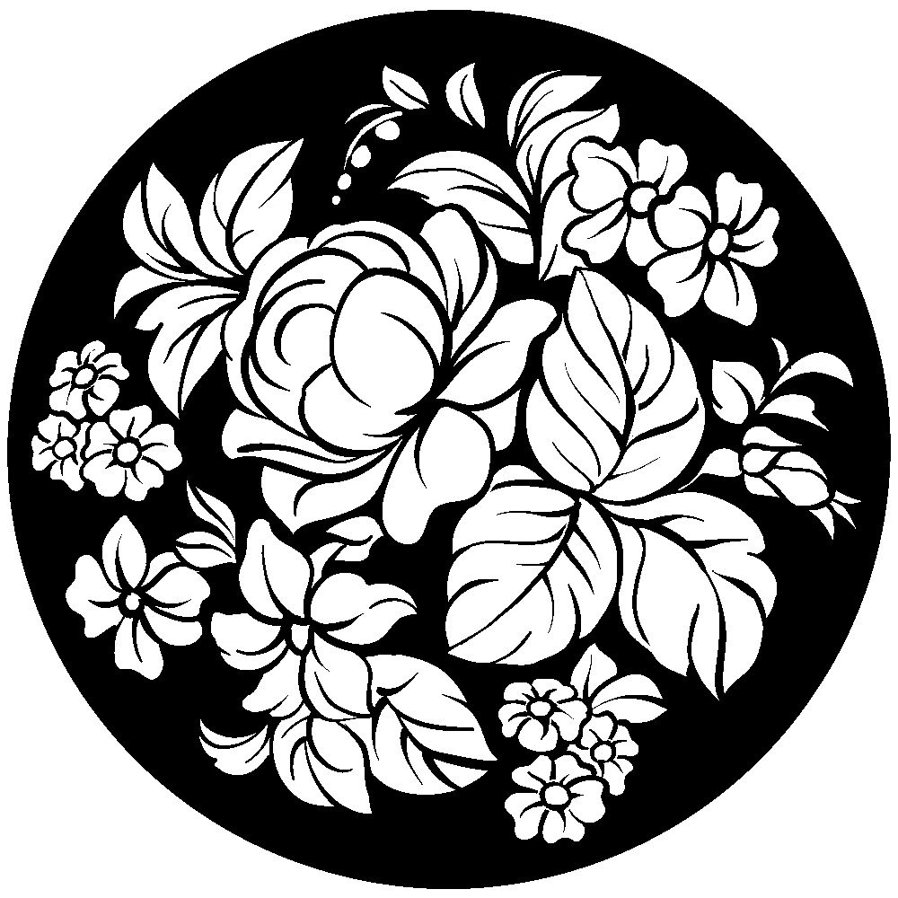 Жостовская роспись трафарет