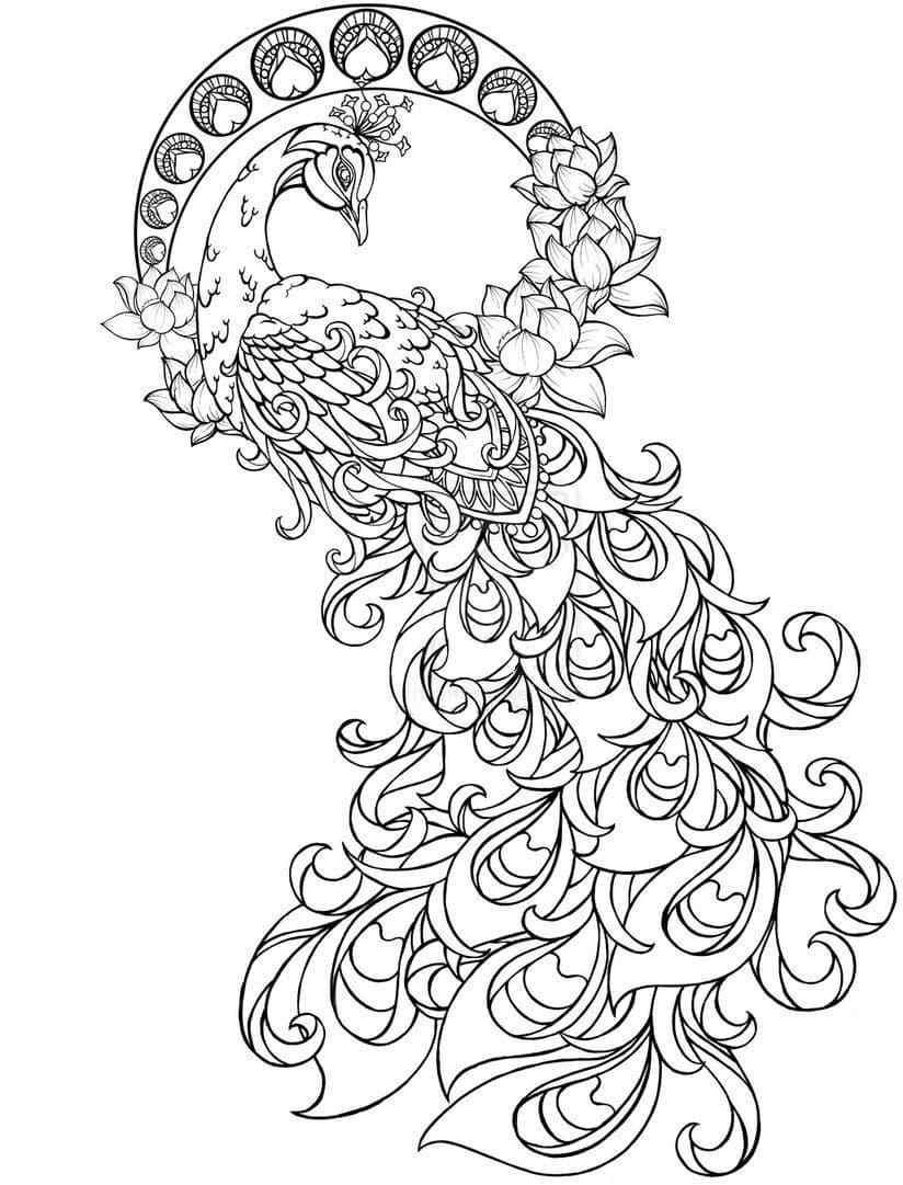 Жостовский поднос контур