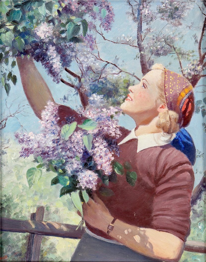 Картины художников Весна сирень