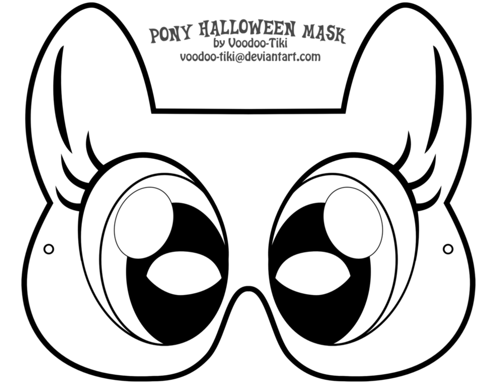 Маска единорога раскраска