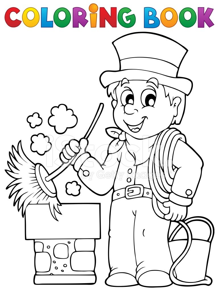 Трубочист раскраска для детей