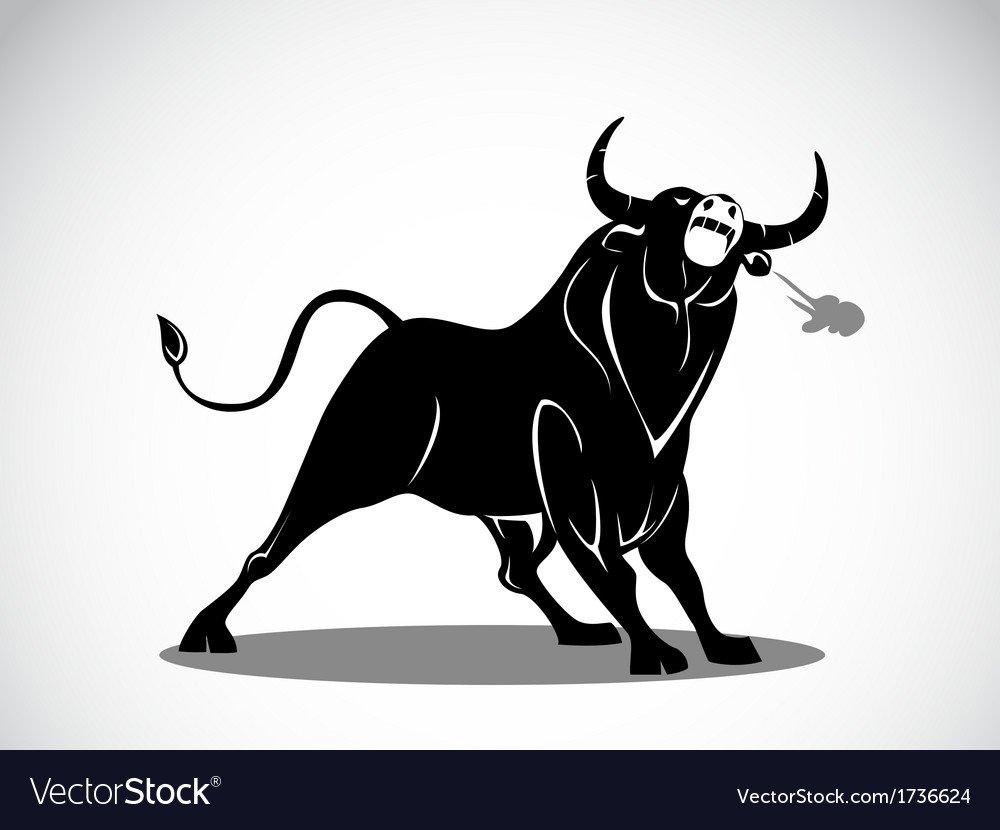 Стилизованный бык в движении