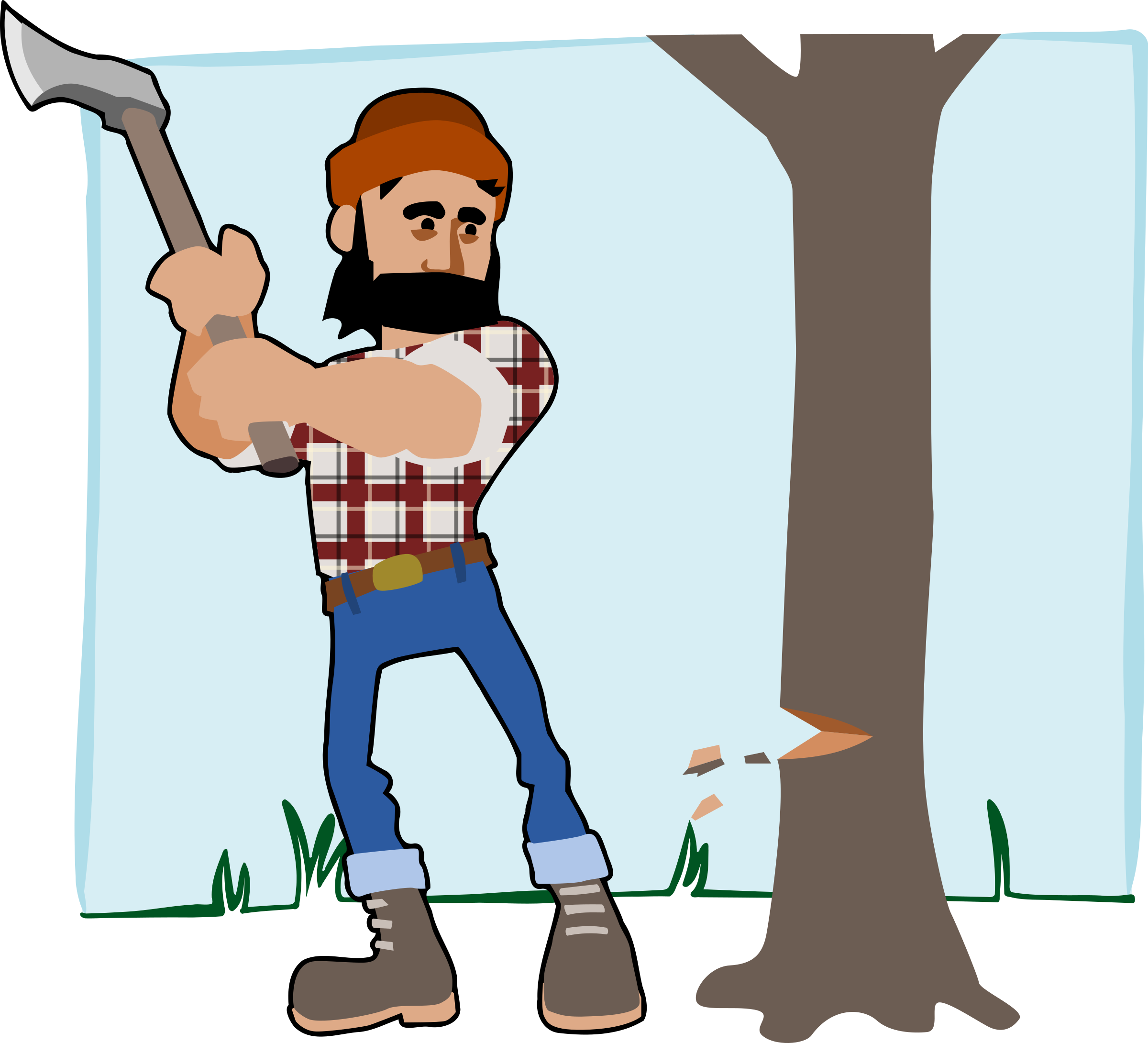Дровосеки рубят дровосеков. Человек рубит дерево. Человек рубит дерево топором.