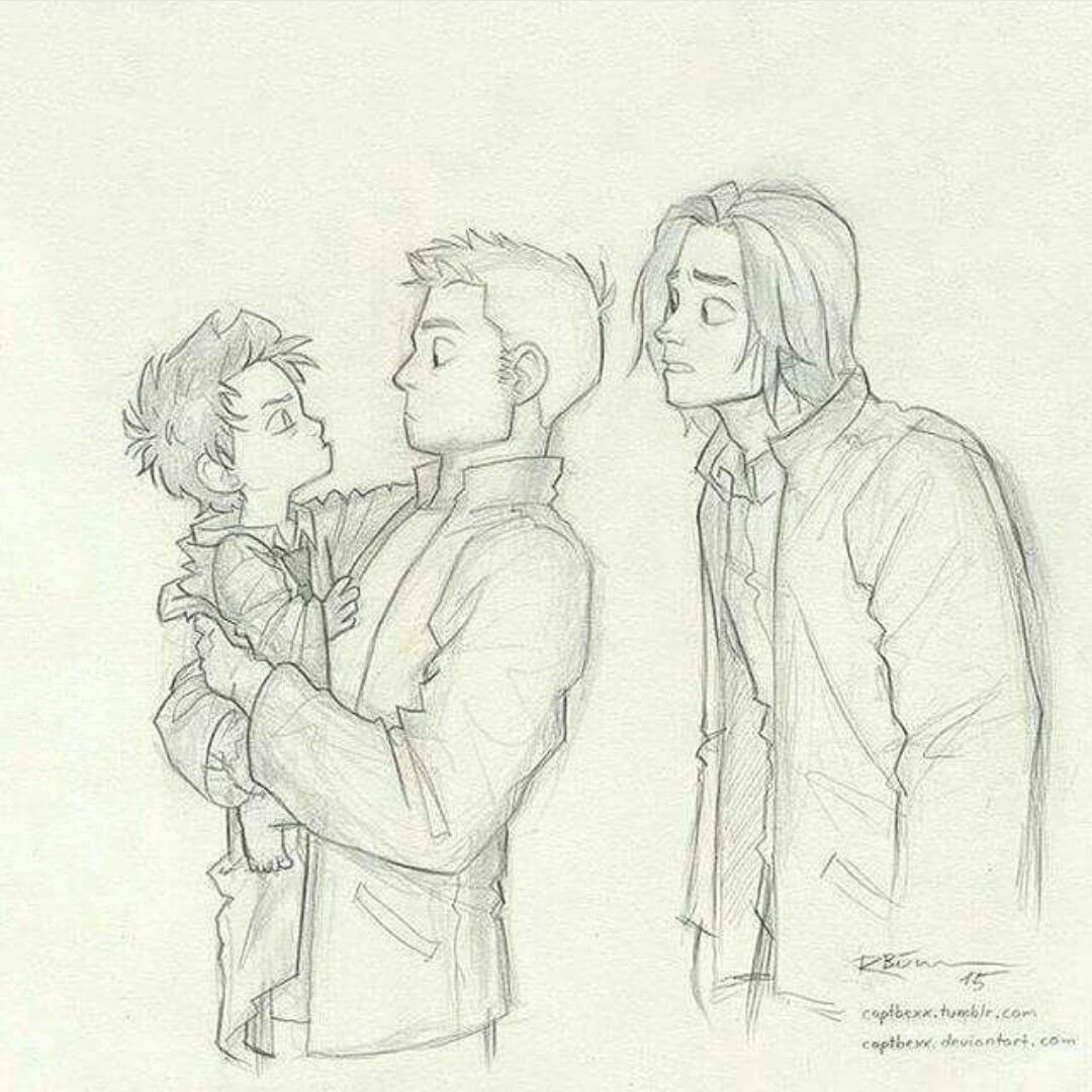 Дин и Сэм нарисованные