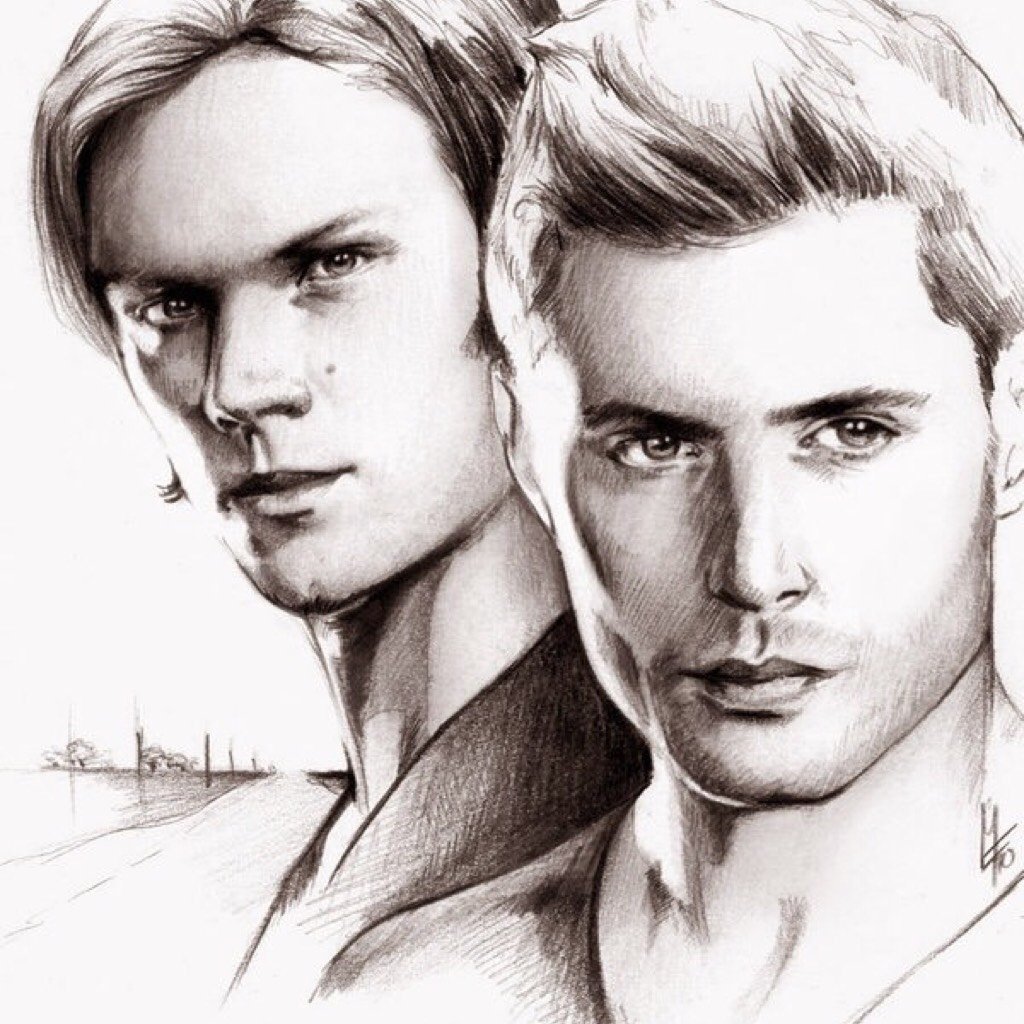 Сэм Винчестер сверхъестественное портрет