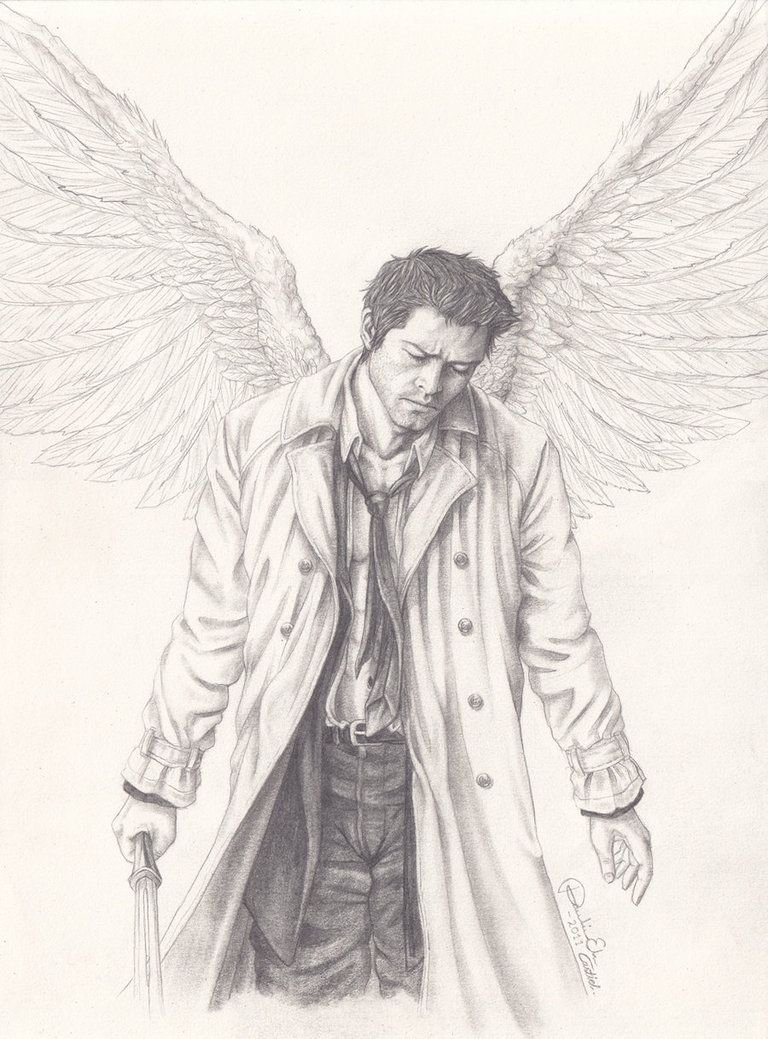 Миша Коллинз ангел Кастиэль