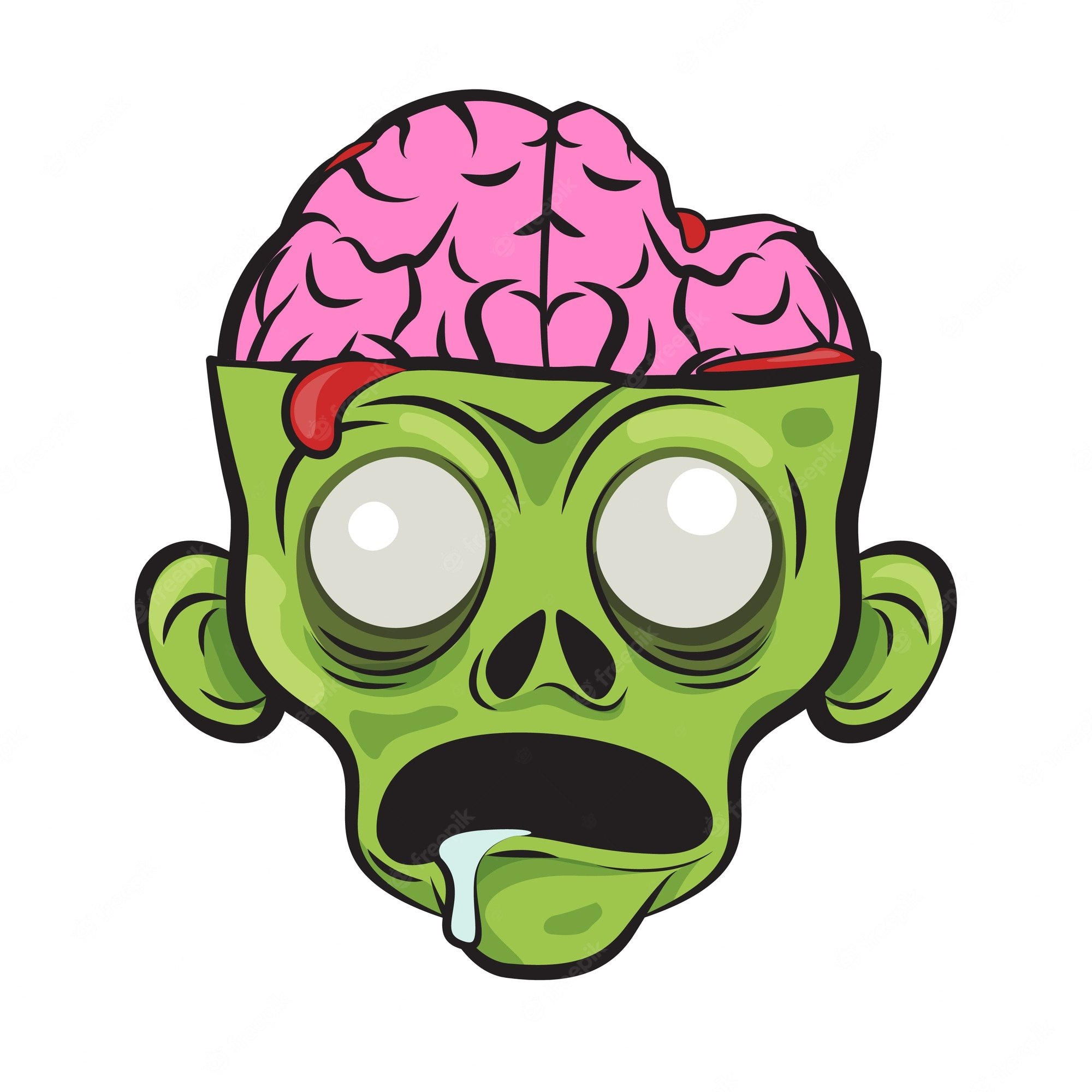 Zombie brain. Мультяшные зомби. Мультяшная голова зомби.