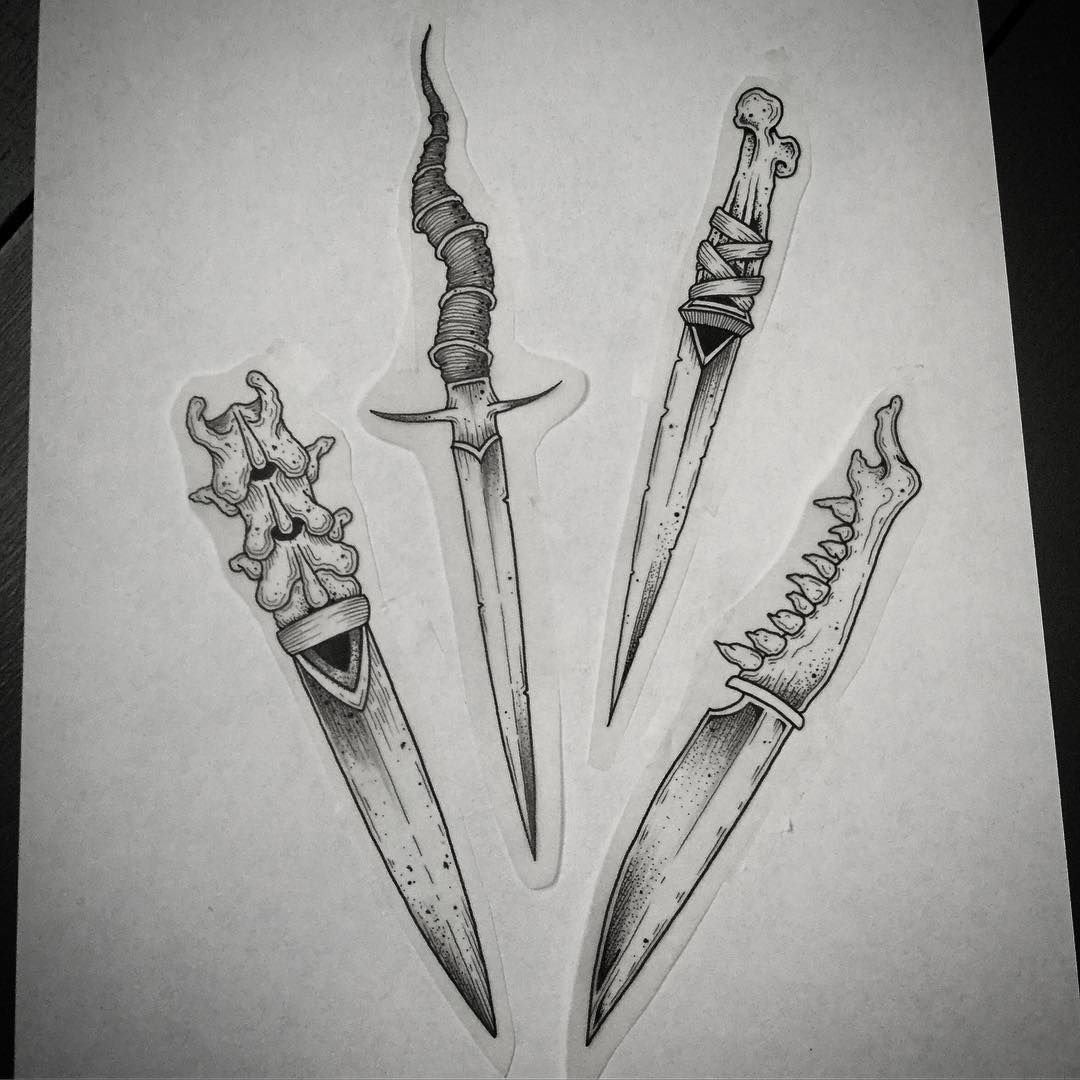Кельтский кинжал тату