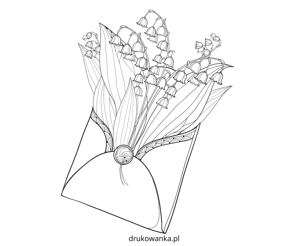 Ландыш Майский разукрашка