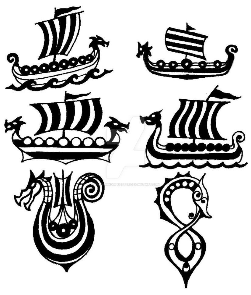 Скандинавский орнамент Драккар