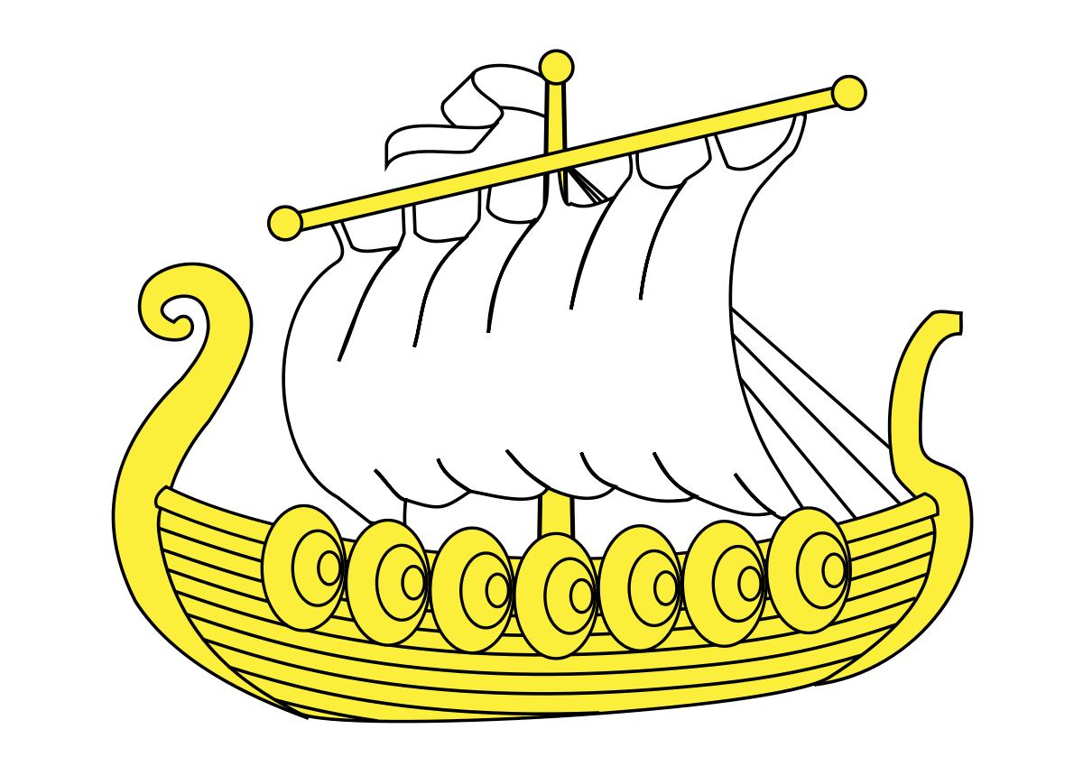 Корабль викингов дракар рисунок
