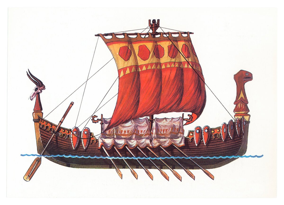 Корабль Ладья древней Руси