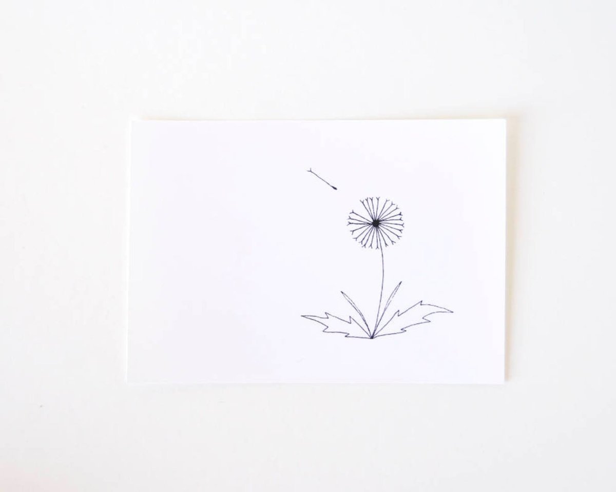 Одуванчик чёрной ручкой