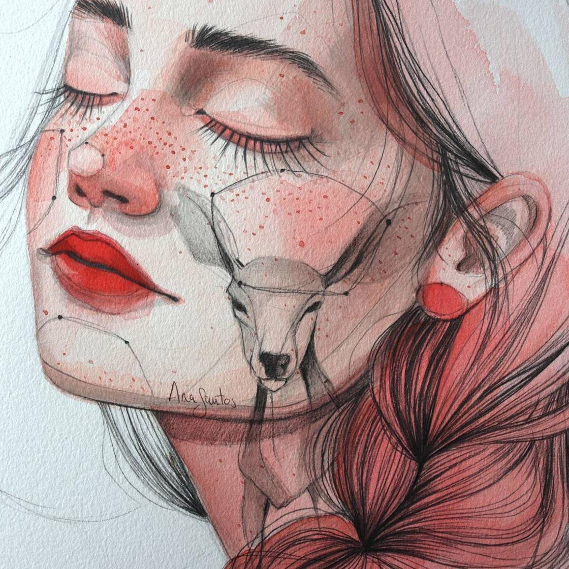 Рисунок акварельными карандашами - 85 фото