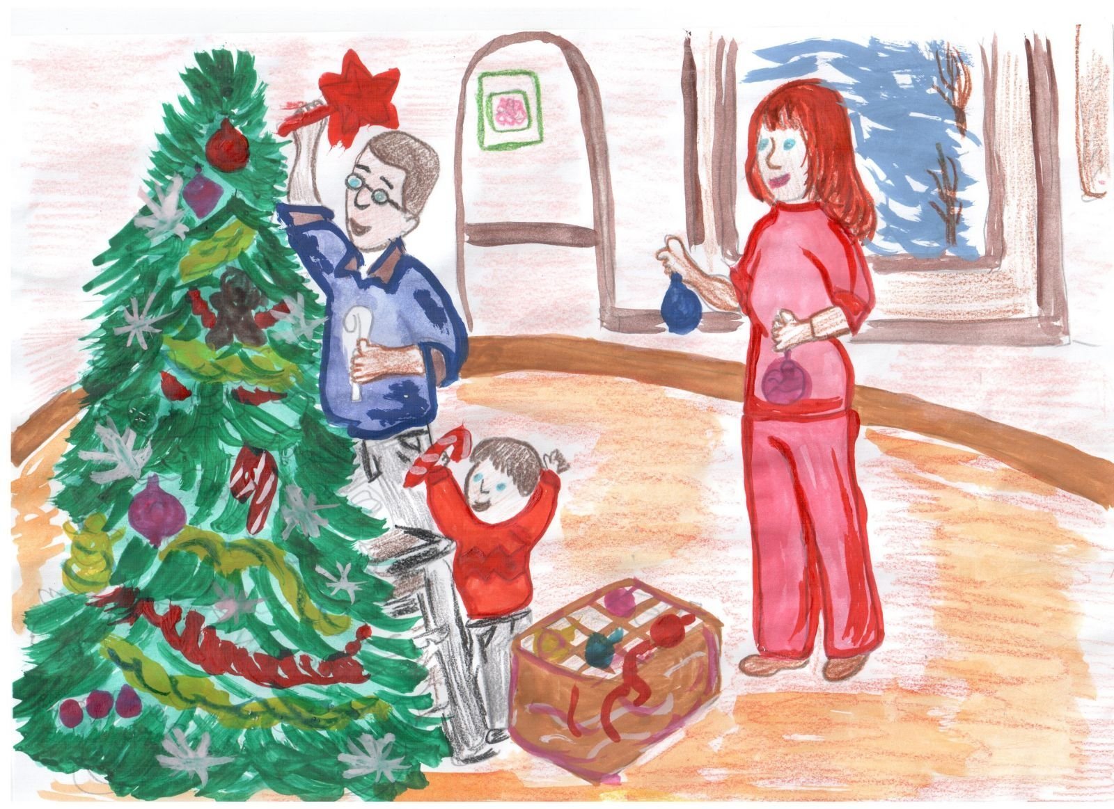 Нарисовать рисунок год семьи. Семейные традиции рисунок. Рисунок на тему семейные традиции. Традиция моей семьи русинок. Рисование семейные традиции.