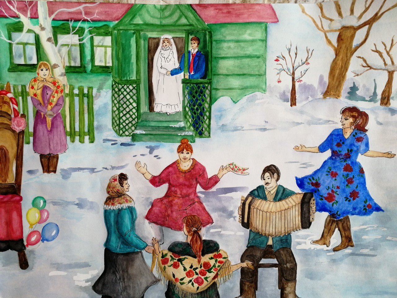 Конкурс зимних рисунков семейных традиций