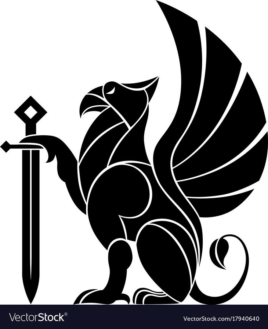 Геральдический Грифон вектор