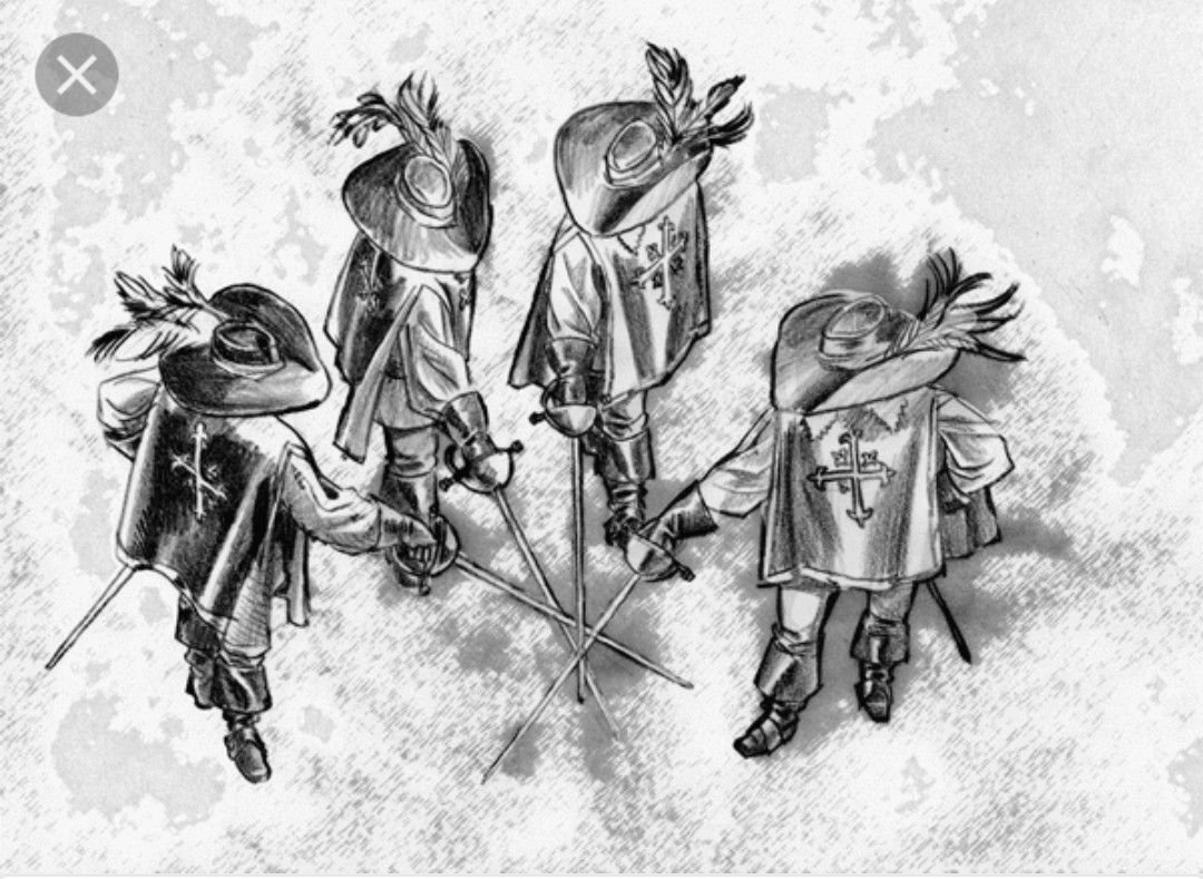 Мушкетеры иллюстрация