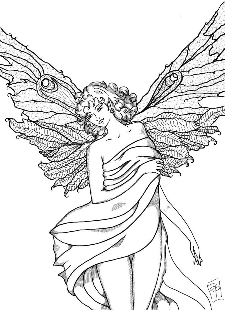 Раскраска Барби Фея