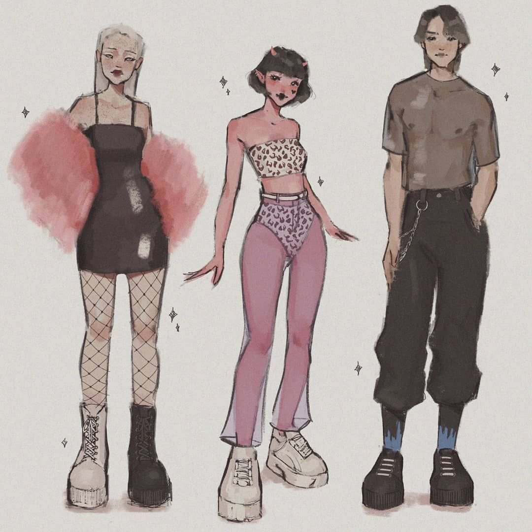 Стили рисования 2020 одежда