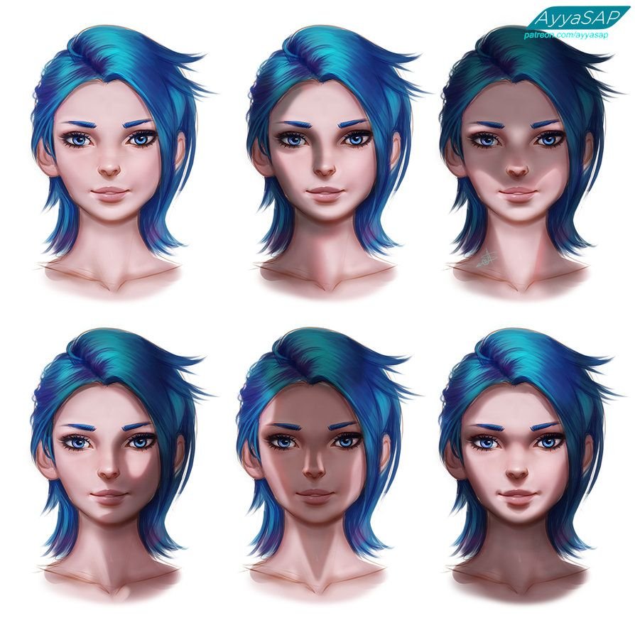 Референс портрет Светотень