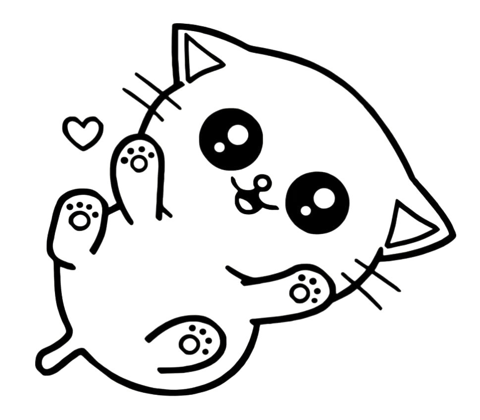 Котенок. Раскраска