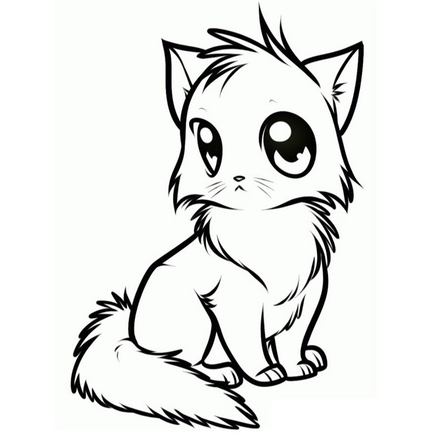 Милые кошечки раскраска