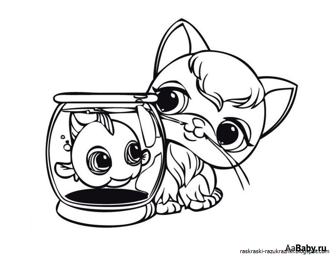 Картинки котов для срисовки