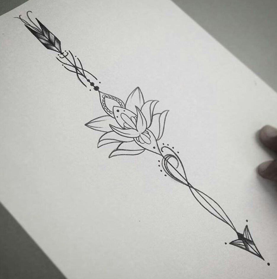 Лотос лайнворк эскиз